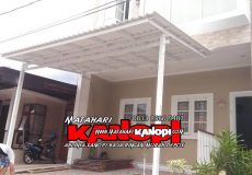 hasil pemasangan kanopi baja ringan atap alderon di cilodong