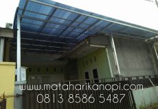 kanopi baja ringan atap polycarbonate matahari kanopi