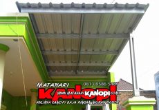 Hasil Pemasangan kanopi baja ringna atap spandek di Grand Depok City (GDC) OK