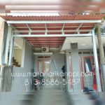 Hasil Pemasangan Kanopi Baja Ringan Atap Go Green Merah Type Standar di Kebagusan 3, Ragunan, Jakarta Timur