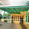Hasil Pemasangan Kanopi Baja Ringan Atap Go Green Merah Type Standar + Cat Hijau, di Jl. Sampit 3, No.99, Depok 2 Timur