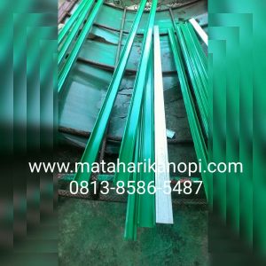 Hasil Pemasangan Kanopi Baja Ringan Atap Go Green Merah Type Standar + Cat Hijau, di Jl. Sampit 3, No.99, Depok 2 Timur