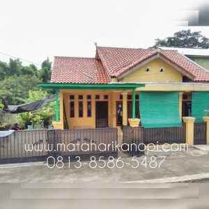 Hasil Pemasangan Kanopi Baja Ringan Atap Go Green Merah Type Standar + Cat Hijau, di Jl. Sampit 3, No.99, Depok 2 Timur