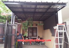 Hasil Pemasangan Kanopi Baja Ringan Atap Spandek Elegan di Perum Permata Depok