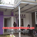 Hasil Pemasangan Kanopi Baja Ringan Atap Evo Gold Ekonomis di Perum Permata Cimanggis, Depok