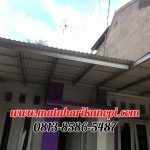 Hasil Pemasangan Kanopi Baja Ringan Atap Evo Gold Ekonomis di Perum Permata Cimanggis, Depok