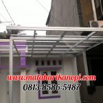 Hasil Pemasangan Kanopi Baja Ringan Atap Evo Gold Ekonomis di Perum Permata Cimanggis, Depok