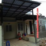 Hasil Pemasangan Kanopi Baja Ringan Murah Atap Alderon di Perum Kristal Garden, Cibinong, Citereup, Bogor