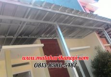 Hasil Pemasangan Kanopi Baja Ringan Atap Spandek Standar di Griya Aviva, Jl. Pangrango 4, Sukahati, Cibinong, Bogor