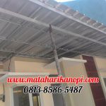 Hasil Pemasangan Kanopi Baja Ringan Atap Spandek Standar di Griya Aviva, Jl. Pangrango 4, Sukahati, Cibinong, Bogor