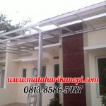 Hasil Pemasangan Kanopi Baja Ringan Atap Spandek Standar di Griya Aviva, Jl. Pangrango 4, Sukahati, Cibinong, Bogor