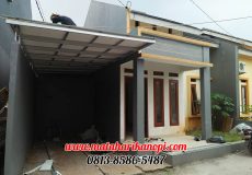 Hasil Pemasangan Kanopi Baja Ringan Atap Evo Gold Ekonomis Hijau di Cluster Cahaya Muslim, Jl. Teluk Bayur, Sukmajaya, Depok