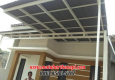 Hasil Pemasangan Kanopi Baja Ringan Atap Go Green Abu-abu Elegan di Green Village Residence, Kalimulya, Cilodong, Depok