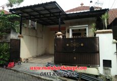 Hasil Pemasangan Kanopi Baja Ringan Atap Spandek Elegan di Villa Bogor Indah 3, Kedung Halang, Bogor