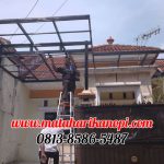 Hasil Pemasangan Kanopi Baja Ringan Atap Spandek Elegan di Villa Bogor Indah 3, Kedung Halang, Bogor