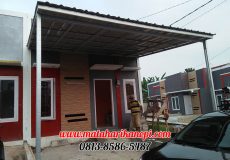 Hasil Pemasangan Kanopi Baja Ringan Atap Spandek Elegan di Perum Griya Sehati Pabuaran Blok C.8, Cibinong, Bogor