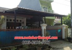 Hasil Pemasangan Kanopi Baja Ringan Atap Alderon Putih di Jl. Dadap Raya No.8 Komplek Pertanian, Perumahan Atsiri Permai, Citayem, Depok