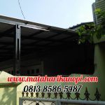 Hasil Pemasangan Kanopi Baja Ringan Atap Alderon Putih di Jl. Dadap Raya No.8 Komplek Pertanian, Perumahan Atsiri Permai, Citayem, Depok