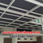 Hasil Pemasangan Kanopi Baja Ringan Atap Go Green Super Elegan Murah di Cluster Bale Setu, Cipayung, Jakarta Timur