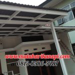 Hasil Pemasangan Kanopi Baja Ringan Atap Go Green Super Elegan Murah di Cluster Bale Setu, Cipayung, Jakarta Timur