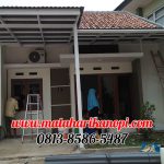 Hasil Pemasangan Kanopi Baja Ringan Atap Go Green Super Elegan Murah di Cluster Bale Setu, Cipayung, Jakarta Timur