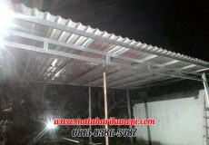 Hasil Pemasangan Kanopi Baja Ringan Atap Alderon di Jl. Kesehatan 1, Bintaro, Jakarta Selatan