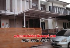 Hasil Pemasangan Kanopi Baja Ringan Atap Alderon Super Elegan di Perum Grand Depok City (GDC), Cluster Viscany Blok A10