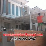 Hasil Pemasangan Kanopi Baja Ringan Atap Alderon Super Elegan di Perum Grand Depok City (GDC), Cluster Viscany Blok A10