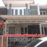 Hasil Pemasangan Kanopi Baja Ringan Atap Alderon Super Elegan di Perum Grand Depok City (GDC), Cluster Viscany Blok A10