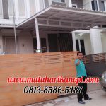 Hasil Pemasangan Kanopi Baja Ringan Atap Alderon Super Elegan di Perum Grand Depok City (GDC), Cluster Viscany Blok A10