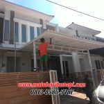 Hasil Pemasangan Kanopi Baja Ringan Atap Alderon Super Elegan di Perum Grand Depok City (GDC), Cluster Viscany Blok A10