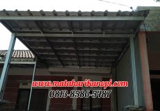 Hasil Pemasangan Kanopi Baja Ringan Atap Spandek di Perum Taman Anyelir 3, Kalimulya, Cilodong, Depok