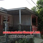 Hasil Pemasangan Kanopi Baja Ringan Atap Spandek di Perum Taman Anyelir 3, Kalimulya, Cilodong, Depok