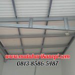 Hasil Pemasangan Kanopi Baja Ringan Atap Alderon RS mix Solartuff di Cipayung, Cibubur, Jakarta Timur