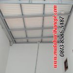 Hasil Pemasangan Kanopi Baja Ringan Atap Alderon RS mix Solartuff di Cipayung, Cibubur, Jakarta Timur