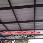 Hasil Pemasangan Kanopi Baja Ringan Atap Alderon Super Elegan di Jl. Kebembem I, Depok 2 Timur, Seberang Pasar Agung, Depok