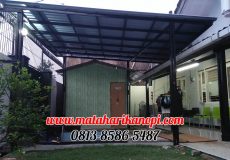 Hasil Pemasangan Kanopi Baja Ringan Atap Alderon Super Elegan di Jl. Kebembem I, Depok 2 Timur, Seberang Pasar Agung, Depok