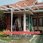 Hasil Pemasangan Kanopi Baja Ringan Atap Alderon Super Elegan di Perum Cimanggis Green Residence, Blok H.5, Cimanggis, Depok