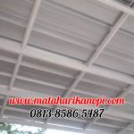 Hasil Pemasangan Kanopi Baja Ringan Atap Spandek di Perum Grand Depok City, Sektor Anyelir 2 Blok H.10