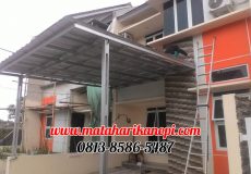 Hasil Pemasangan Kanopi Baja Ringan Atap Spandek di Perum Grand Dahlia Cluster (GDC), Grand Depok City