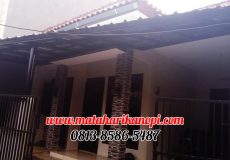 Hasil Pemasangan Kanopi Baja Ringan Atap Spandek di Perum Beji Permai, Tanah Baru, Beji, Depok