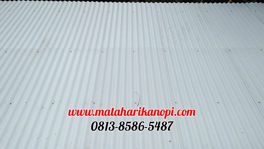 Hasil Pemasangan Kanopi Baja Ringan Atap Alderon RS, di Perum Shafa Town House, Jl. Raden Kosasih, Cikaret, Ciomas, Bogor