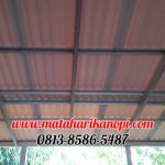 Hasil Pemasangan Kanopi Baja Ringan Atap Alderon RS, di Perum Shafa Town House, Jl. Raden Kosasih, Cikaret, Ciomas, Bogor