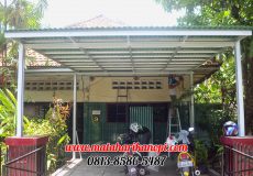 Hasil Pemasangan Kanopi Baja Ringan Atap Go Green Murah di Pondok Rajeg, Cibinong, Bogor, Depok
