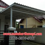 Hasil Pemasangan Kanopi Baja Ringan Atap Alderon Putih di Perum Sawangan Permai, Depok