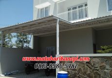 Hasil Pemasangan Kanopi Baja Ringan Atap Alderon Putih di Perum Banjaran Residence, Banjaran Pucung, Cilangkap, Tapos, Depok