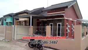 Hasil Pemasangan Kanopi Baja Ringan Atap Spandek Standar di Perum Bumi CImanggis 2, Blok S7, Cimanggis, Depok