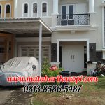 Hasil Pemasangan Kanopi Baja Ringan Atap Alderon Putih di Perum Raffles Hills A15, Cibubr, Jakarta Timur