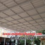 Hasil Pemasangan Kanopi Baja Ringan Atap Alderon Putih di Perum Raffles Hills A40, Cibubur, Jakarta Timur