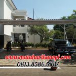Hasil Pemasangan Kanopi Baja Ringan Atap Alderon Putih di Perum Raffles Hills A40, Cibubur, Jakarta Timur